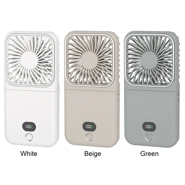 3-in-1 Foldable Personal Fan with Built-in Makeup Mirror Handheld & Wearable for Women