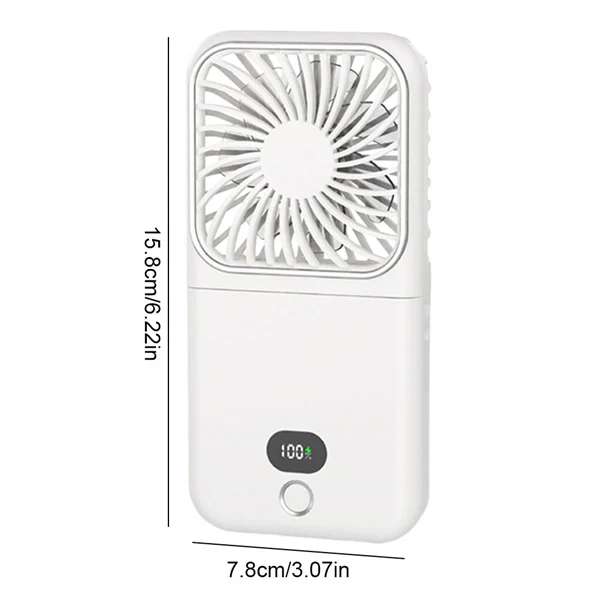 3-in-1 Foldable Personal Fan with Built-in Makeup Mirror Handheld & Wearable for Women