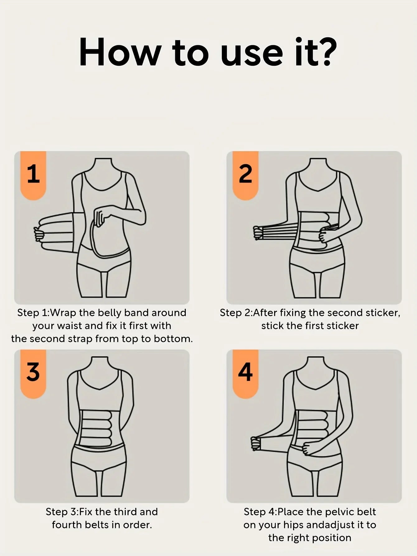 3-in-1 Postpartum Support Belt: Belly, Waist & Pelvis Recovery for New Moms