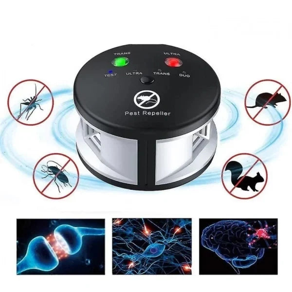 3-in-1 Ultrasonic Rodent Repeller – Mouse, Rat & Pest Deterrent Device