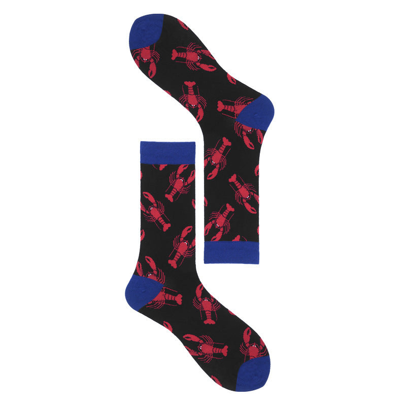 Personality Novelty Animal Series Seafood Shark Lobster Socks