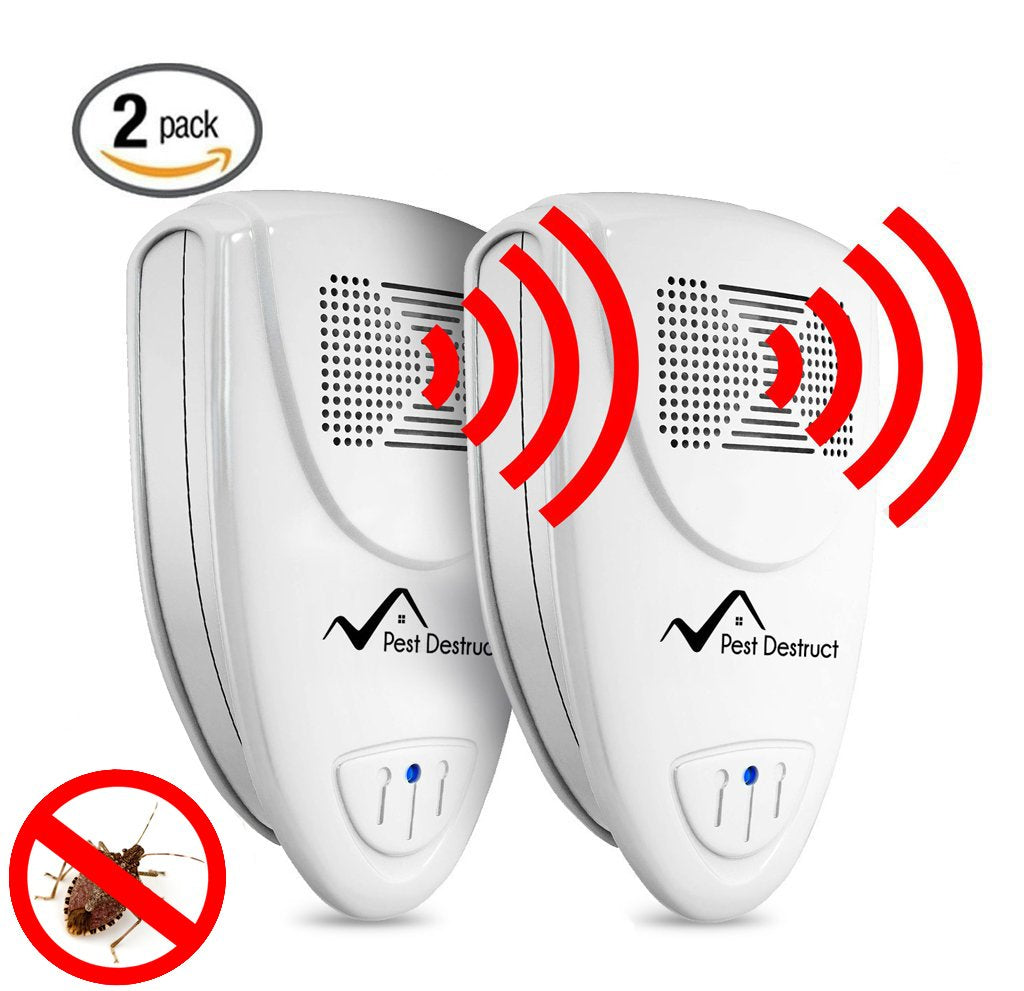 Ultrasonic Stink Bug Repeller - PACK OF 2 - 100% SAFE for Children and Pets - Quickly Eliminate Pests