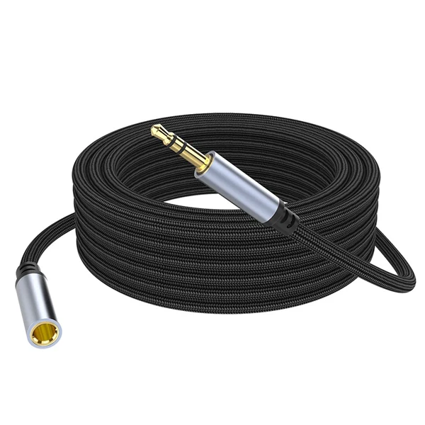 3.5mm Male to Female AUX Extension Cable – TRRS 4-Pole Audio Cord for Headphones, Speakers, Phone, and Car Stereo