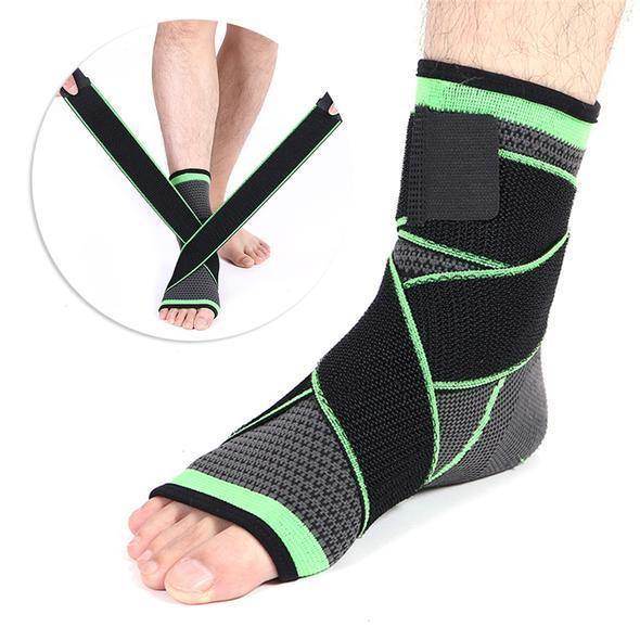 Ankle Brace Compression Sleeve with Adjustable Stabilizer Straps