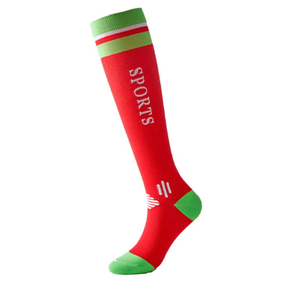 Multicolor optional men's and women's letters long tube sports compression socks