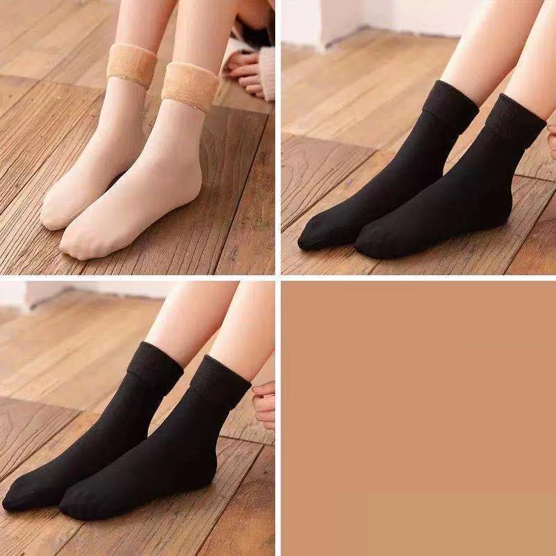 Winter Warmer Thicken Thermal Wool Cashmere Snow Socks Seamless Velvet Boots Floor Sleeping Socks For Men & Women