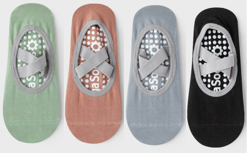 Professional Fitness Sports Anti-Skid Dispensing Instep Cross Strap Yoga Socks Dance Floor Socks