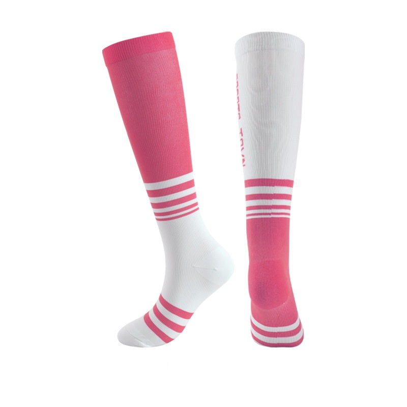 Blood Circulation Socks Unisex Breathable Fabric Football Socks Anti Slip Compression Stockings Varicose Veins