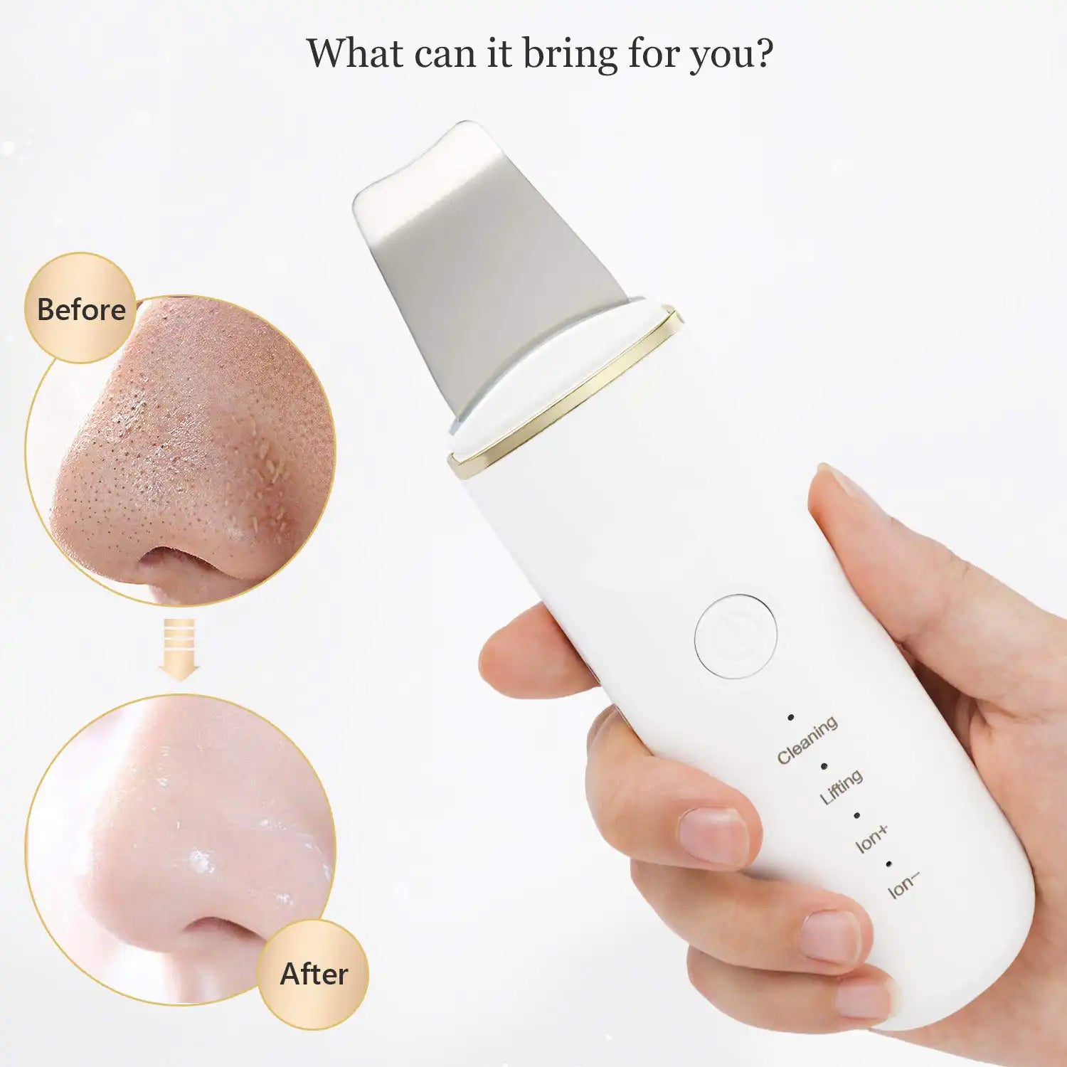4-Speed Ultrasonic Facial Cleanser - Rechargeable Exfoliating Device