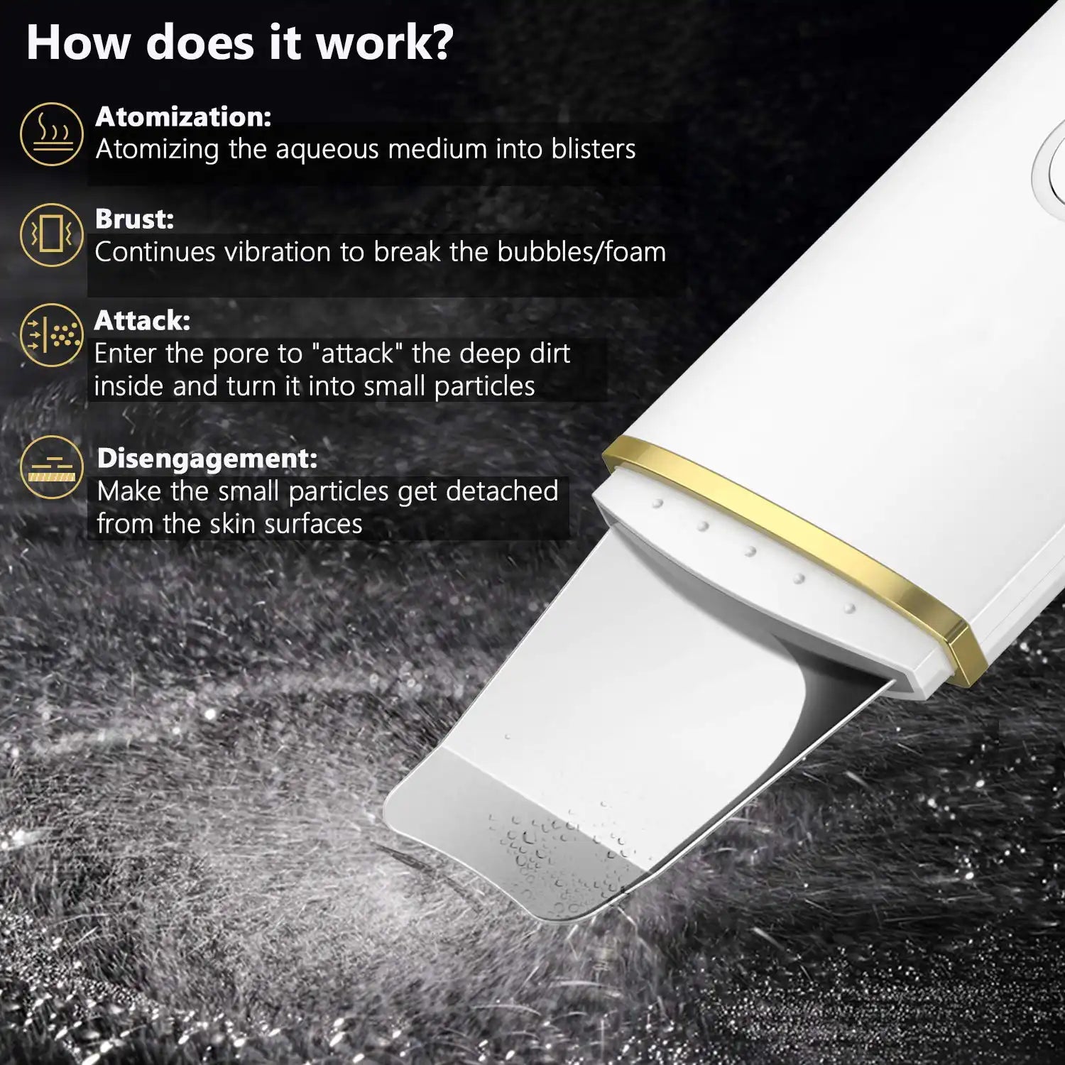 4-Speed Ultrasonic Facial Cleanser - Rechargeable Exfoliating Device