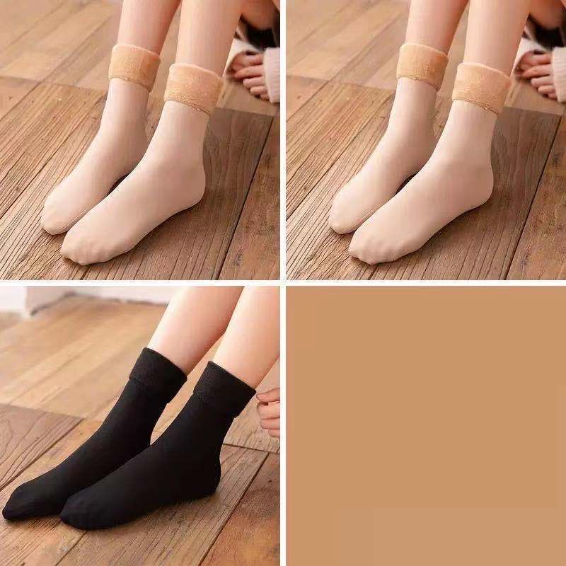 Winter Warmer Thicken Thermal Wool Cashmere Snow Socks Seamless Velvet Boots Floor Sleeping Socks For Men & Women