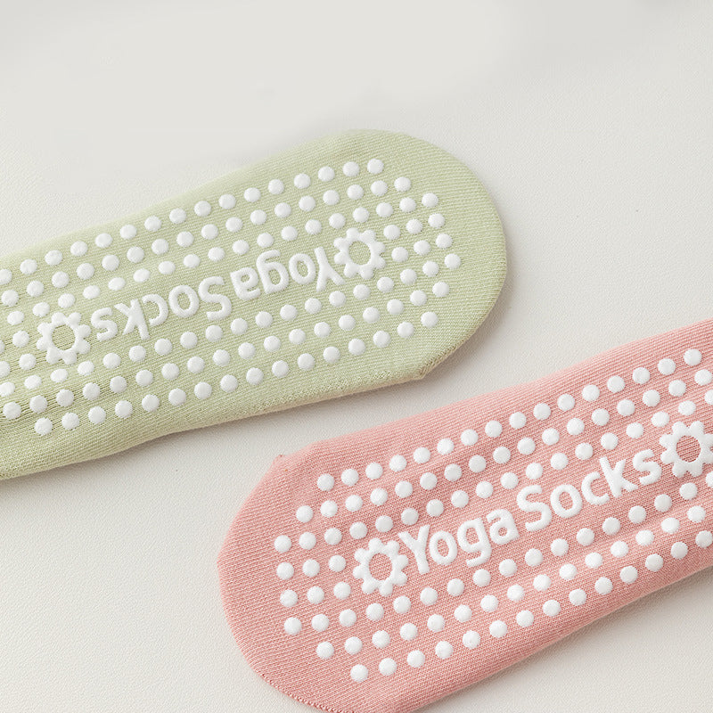 Professional Fitness Sports Anti-Skid Dispensing Instep Cross Strap Yoga Socks Dance Floor Socks