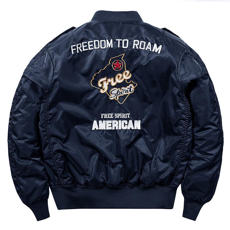 Youth Flight Jacket Oversized Stand Collar Insulated Padded  Bomber Jacket Top