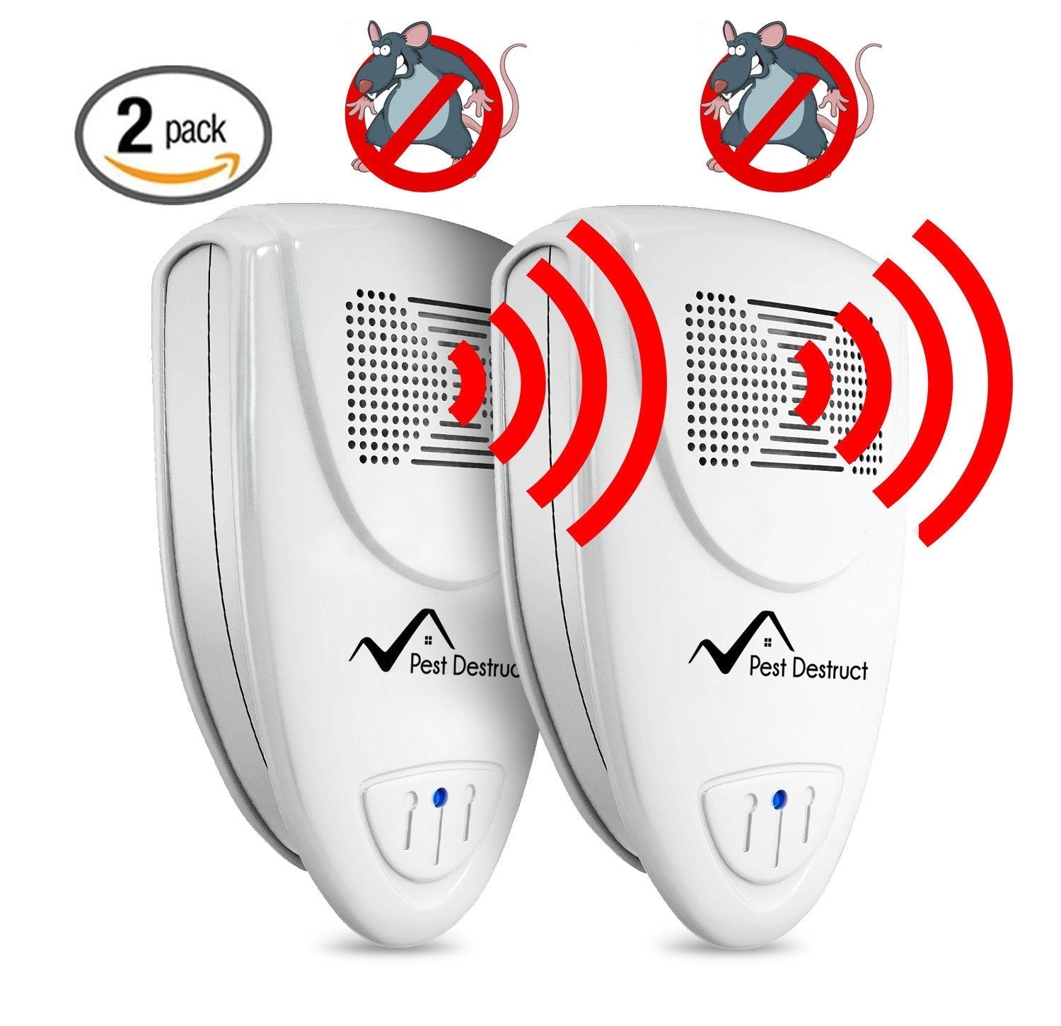 Ultrasonic Rat Repeller - PACK of 2 - Get Rid Of Rats In 48 Hours