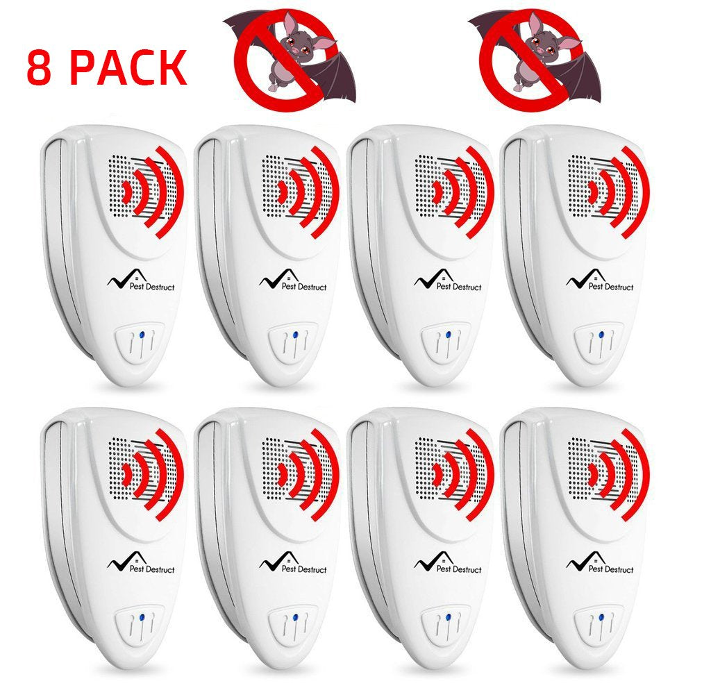 Ultrasonic Bat Repellent PACK of 8 - Get Rid Of Bats In 72 Hours