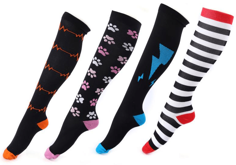 Fun Stylish Compression Socks 20-30 mmHg Graduated Support Stockings