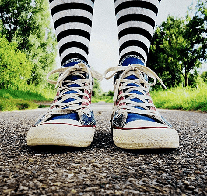 Stripe Compression Socks 20-30 mmHg Support Stockings for Swelling & Energy