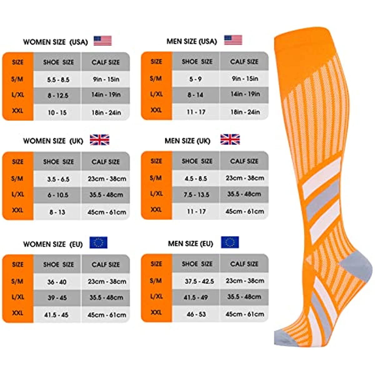 Medical Compression Socks for Men Women–Best Compression Socks for All Day Wear Better Blood Flow