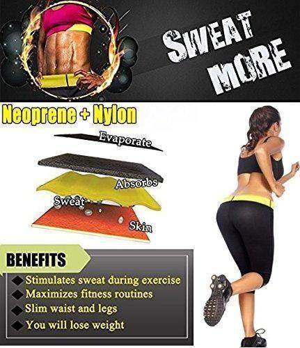 Sauna Pants Sweat Waist Slimming Weight Loss Hot Shaper Fat Burn Capris