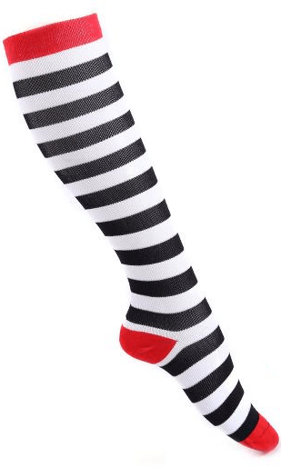 Stripe Compression Socks 20-30 mmHg Support Stockings for Swelling & Energy