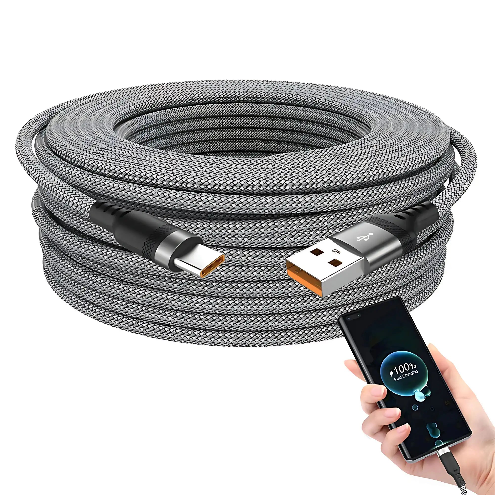 5A Fast Charging Cable - 3m/5m/8m Lengths for Type-C, Micro USB