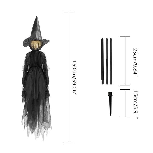 Halloween Decoration Lighted Halloween Witch Stake