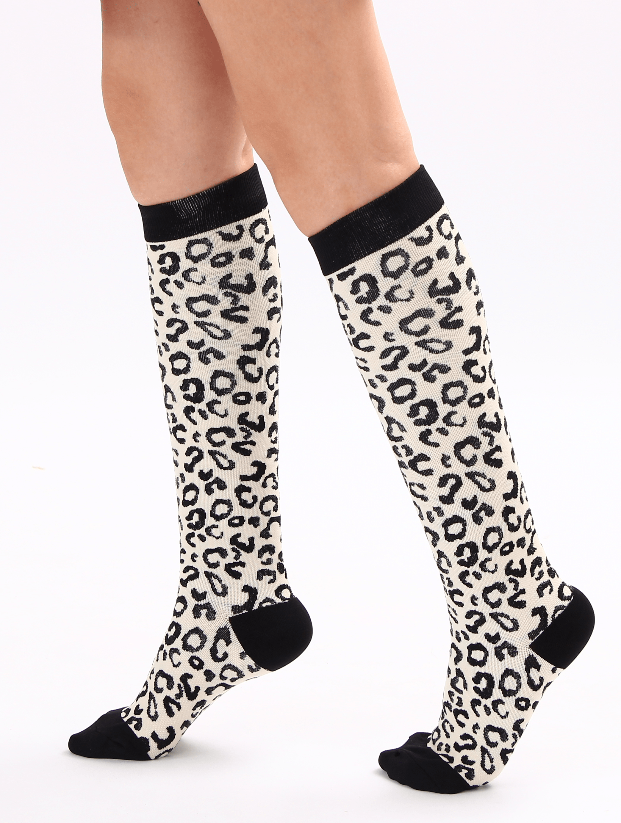 Animal Print Compression Socks 20-30 mmHg Support Stockings for Energizing Recovery