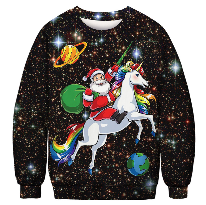 2024 Ugly Christmas Sweater  Men & Women Long Sleeve Pullover Hoodies Casual Unisex Sweatshirts