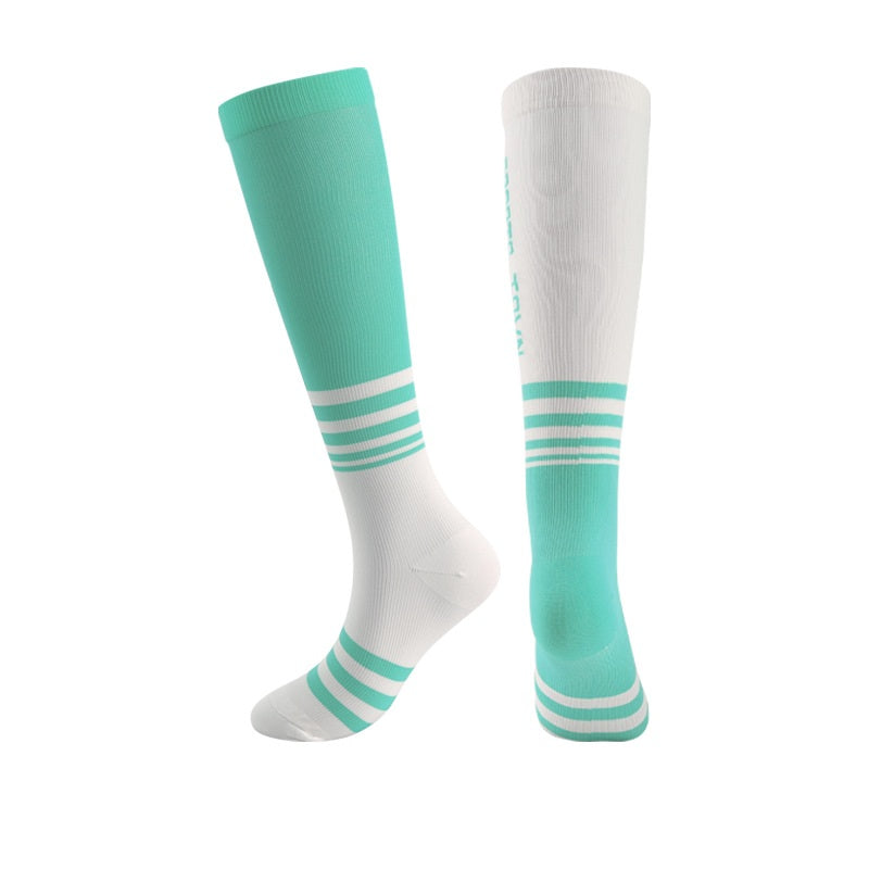 Blood Circulation Socks Unisex Breathable Fabric Football Socks Anti Slip Compression Stockings Varicose Veins