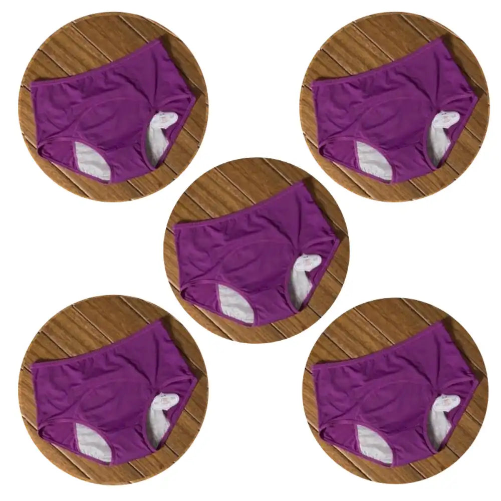 5 pcs Ultra-Absorbent Leak Proof Panties Incontinence Underwear