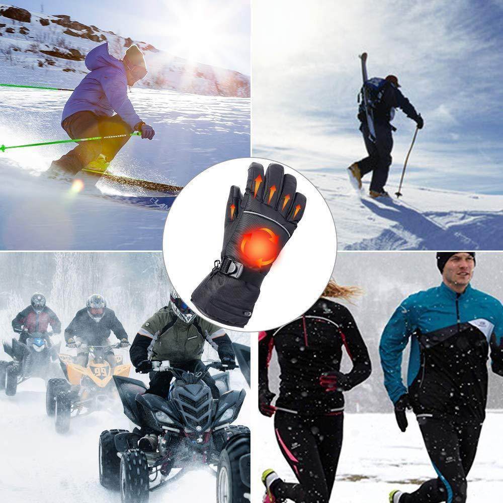 Heated Driving Gloves Motorcycle Bike Gloves Waterproof Touchscreen Gloves Electric Unisex Winter Gloves