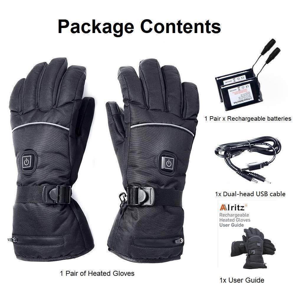 Heated Driving Gloves Motorcycle Bike Gloves Waterproof Touchscreen Gloves Electric Unisex Winter Gloves