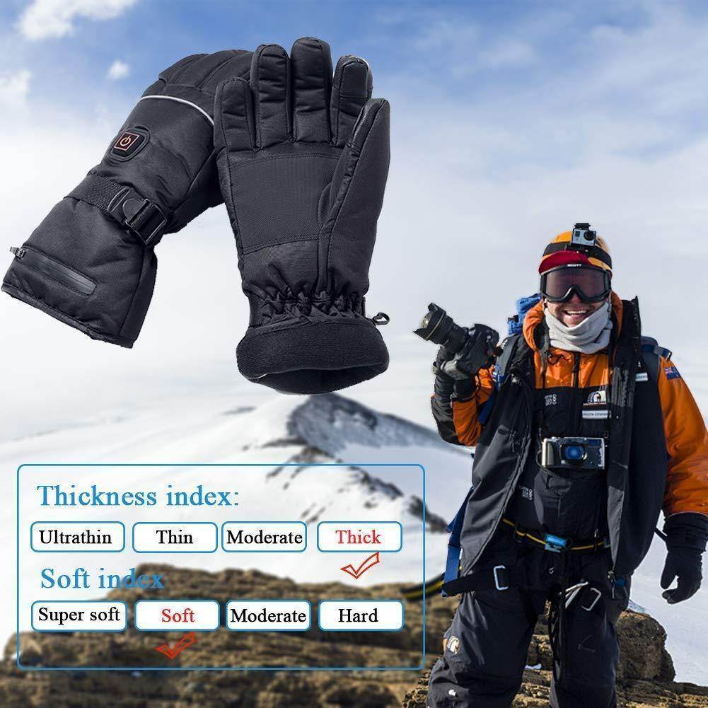 Heated Driving Gloves Motorcycle Bike Gloves Waterproof Touchscreen Gloves Electric Unisex Winter Gloves