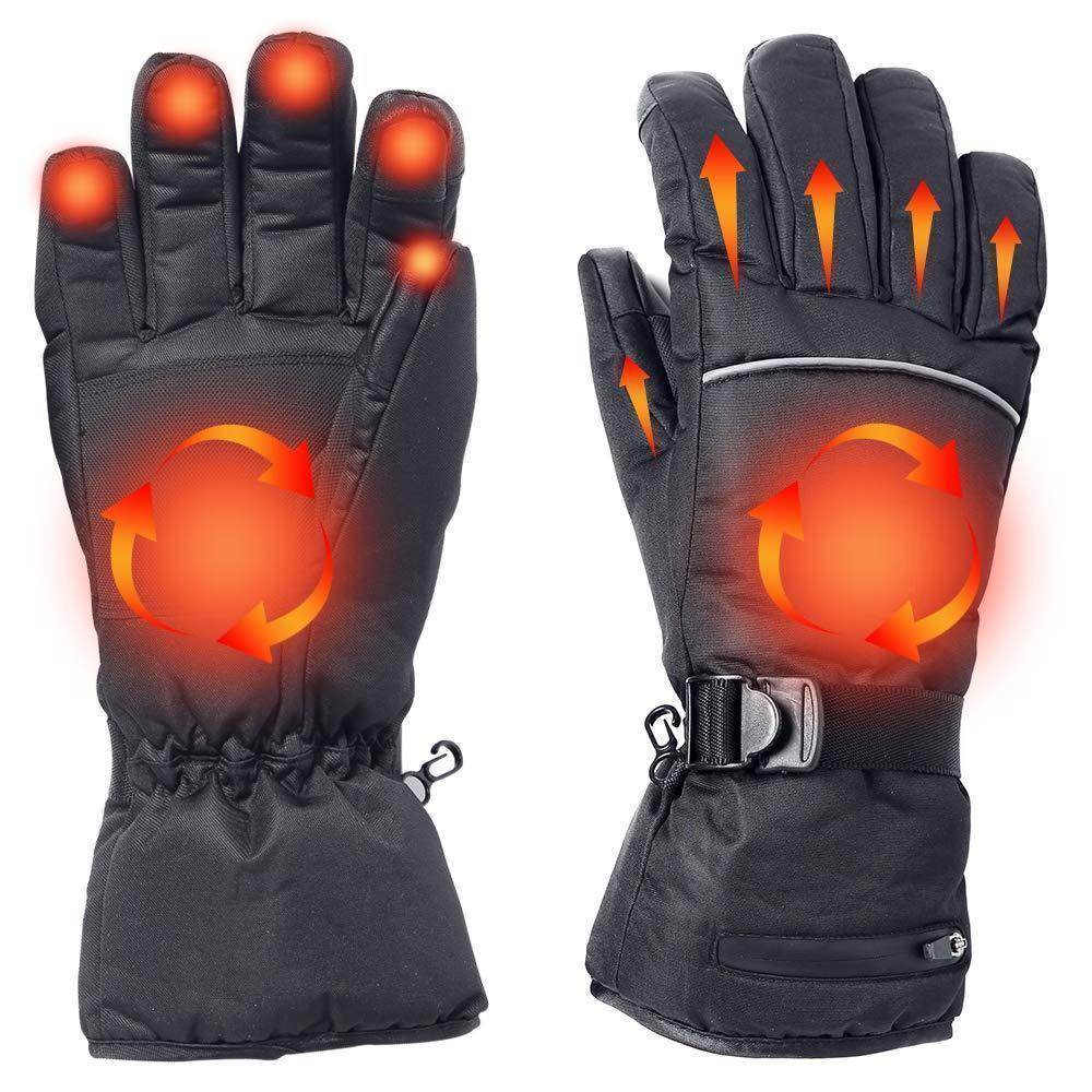 Heated Driving Gloves Motorcycle Bike Gloves Waterproof Touchscreen Gloves Electric Unisex Winter Gloves