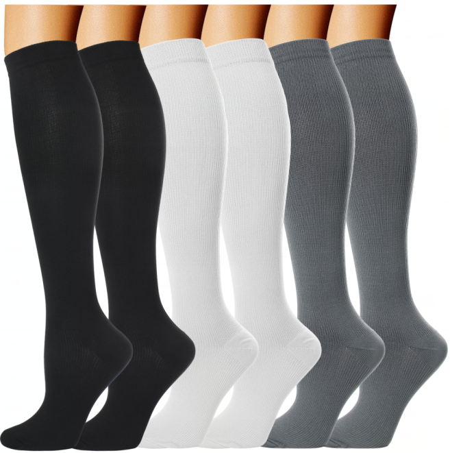 6 Pairs Best Compression Socks for Women & Men-Workout And Recovery