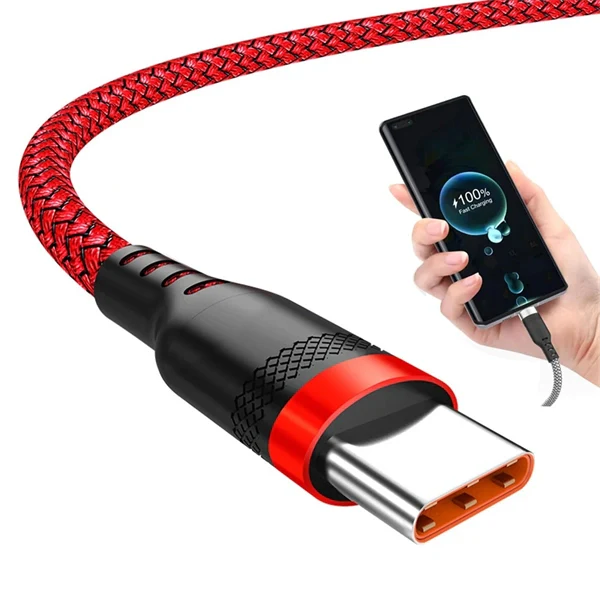 6A USB C To Type C Cable PD Fast Charger Cable Extension 1M 1.5M 2M 3M 5M 8M Knit Data Cord