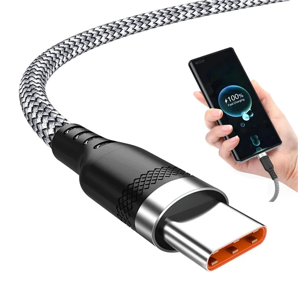 6A USB C To Type C Cable PD Fast Charger Cable Extension 1M 1.5M 2M 3M 5M 8M Knit Data Cord