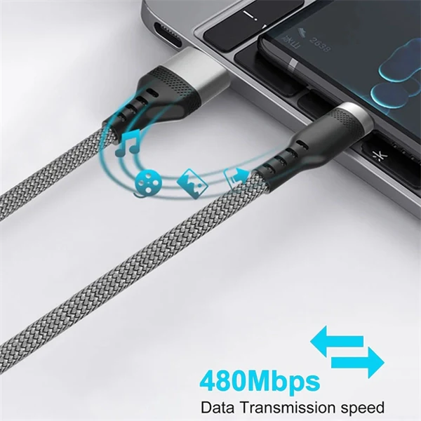 6A USB C To Type C Cable PD Fast Charger Cable Extension 1M 1.5M 2M 3M 5M 8M Knit Data Cord