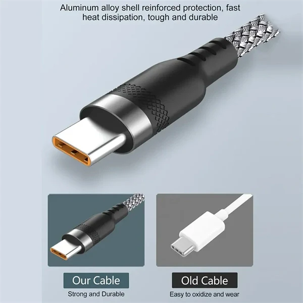 6A USB C To Type C Cable PD Fast Charger Cable Extension 1M 1.5M 2M 3M 5M 8M Knit Data Cord