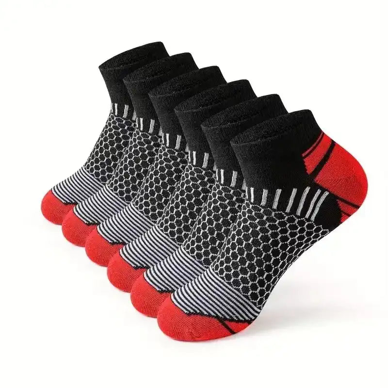 6 Pairs Men's Moisture-Wicking & Anti-Odor Athletic Socks
