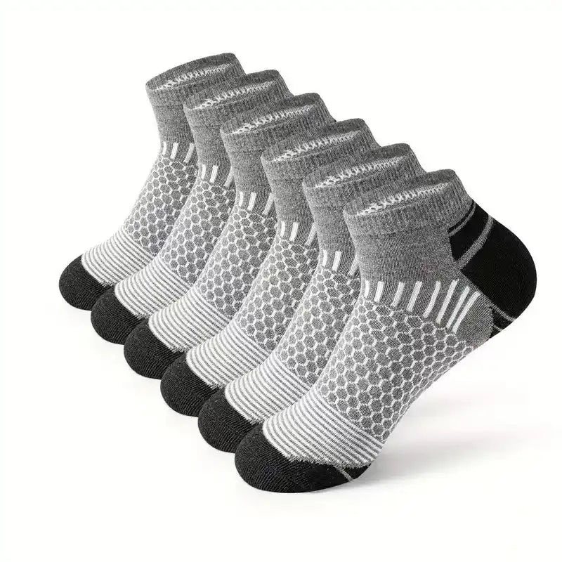 6 Pairs Men's Moisture-Wicking & Anti-Odor Athletic Socks