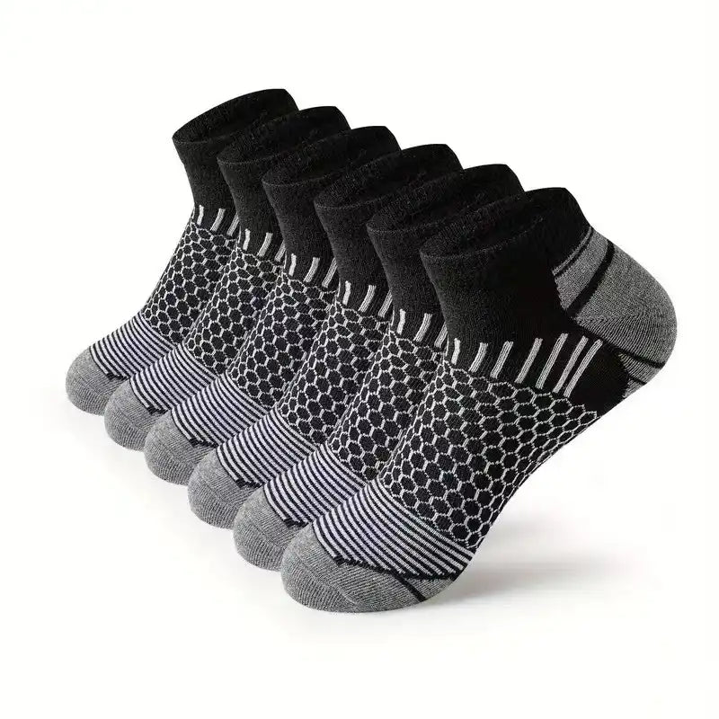 6 Pairs Men's Moisture-Wicking & Anti-Odor Athletic Socks