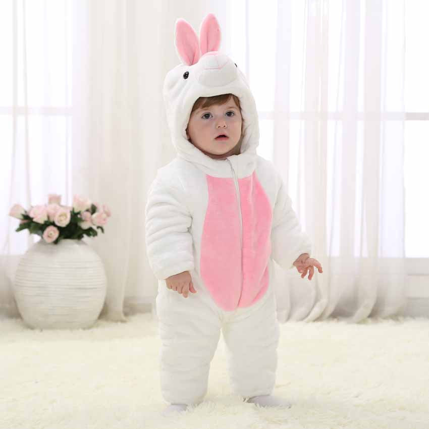Winter Warm & Comfy Animal Shape Flannel Baby Children's Clothing Crawling Clothes