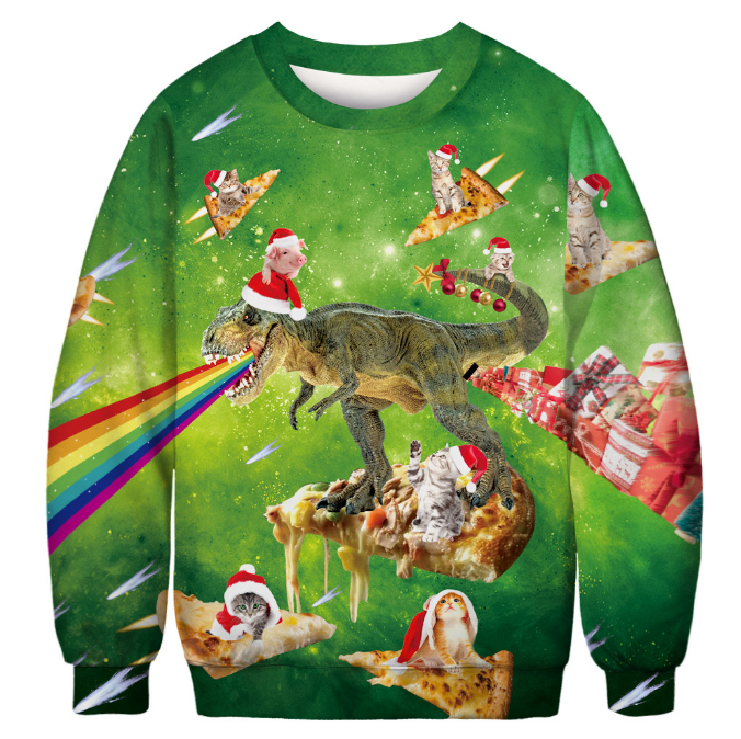 2024 Ugly Christmas Sweater  Men & Women Long Sleeve Pullover Hoodies Casual Unisex Sweatshirts