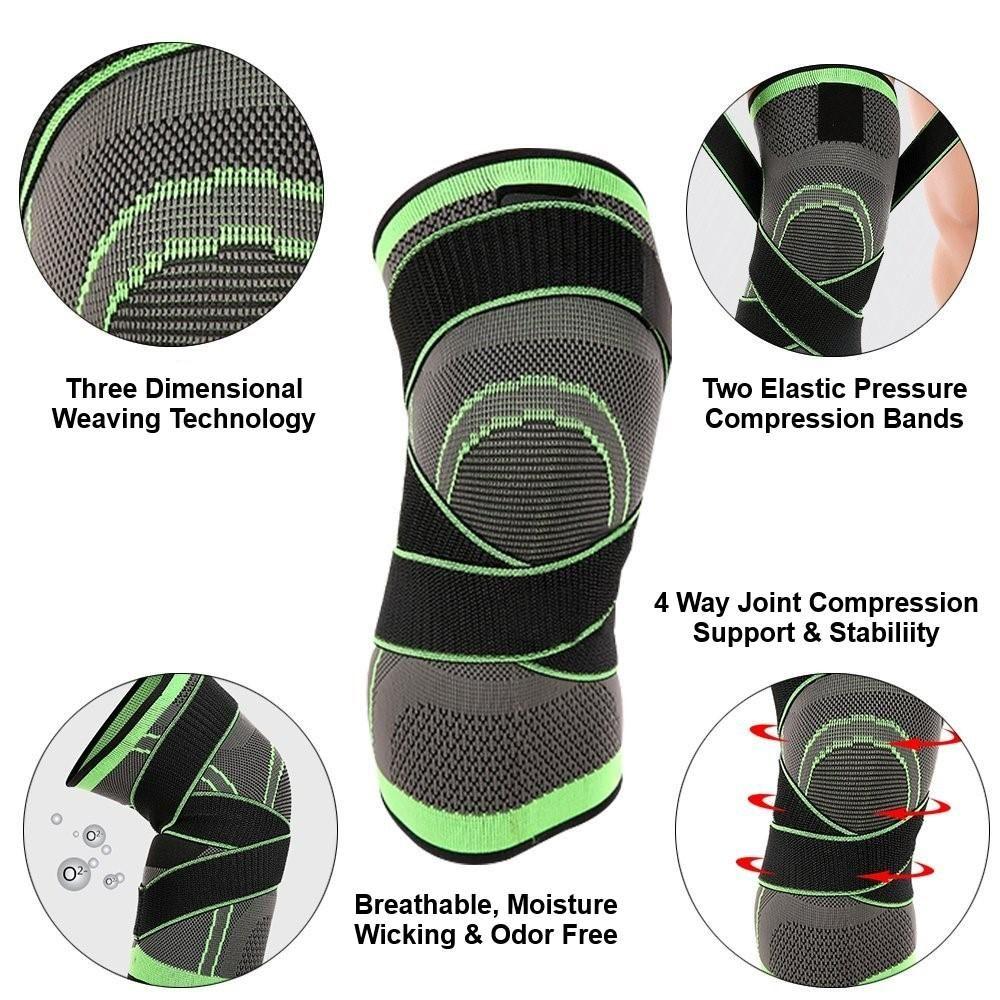 Knee Brace Compression Sleeves for Patellar Support Stability Straps