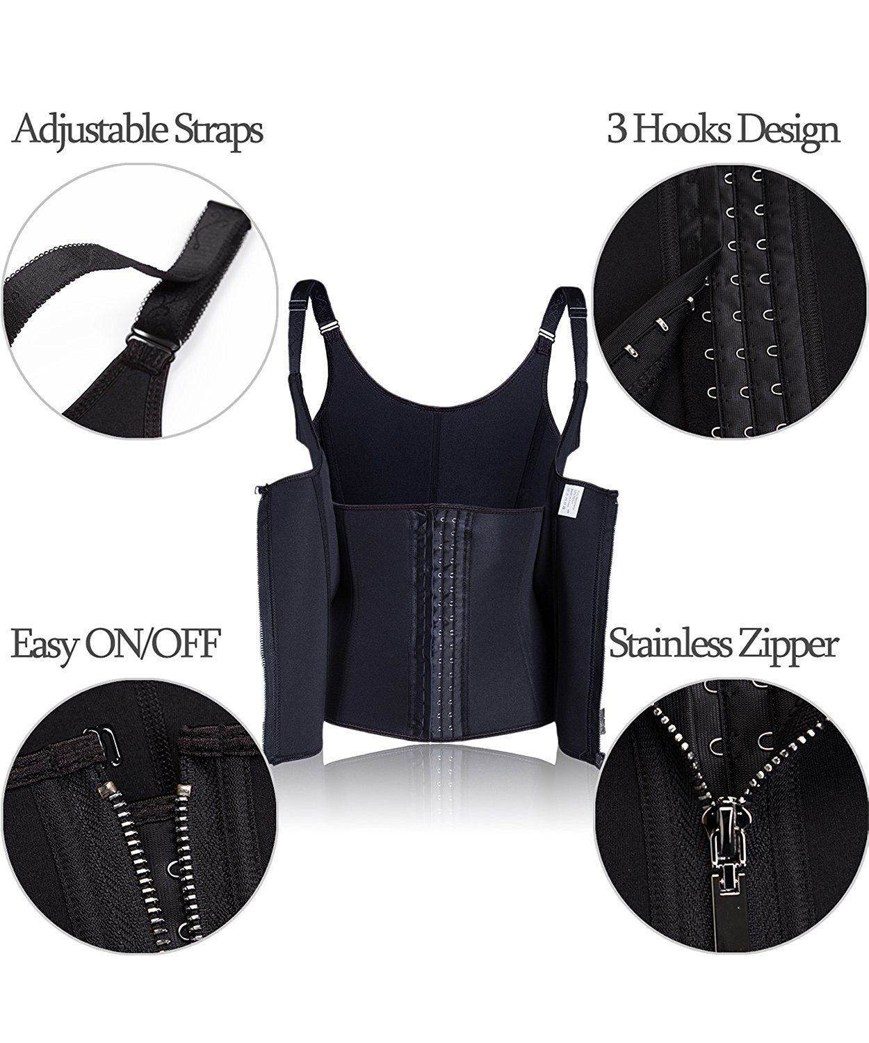 Waist Trainer Body Shaper ~ Zipper Corset Vest!