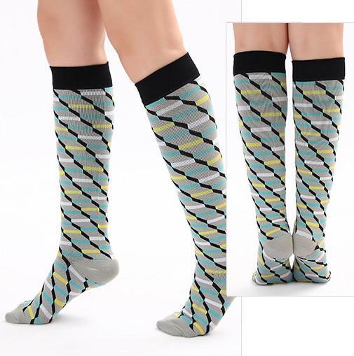 Striped Compression Socks 20-30 mmHg Support Stockings for Circulation & Swelling