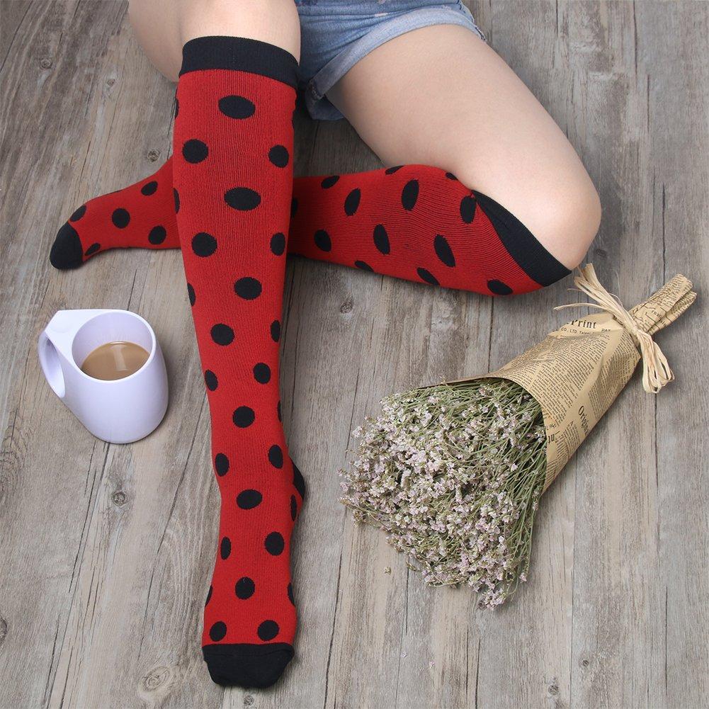 Fashion Compression Socks 20-30 mmHg Graduated Knee High Support Stockings