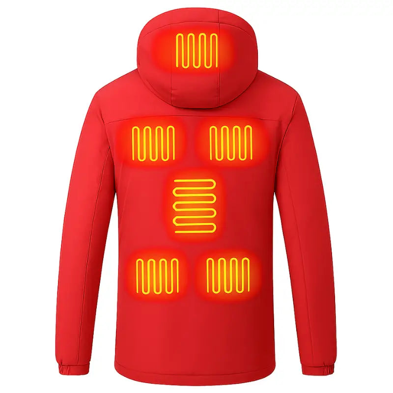 8-Zone Smart Heating Jacket Outdoor Ski Parka - USB-Powered & Weatherproof