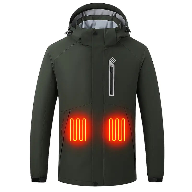 8-Zone Smart Heating Jacket Outdoor Ski Parka - USB-Powered & Weatherproof